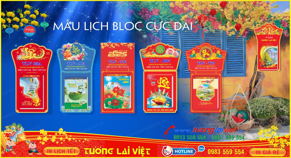 In Lịch Bloc 25×35 Cực Đại
