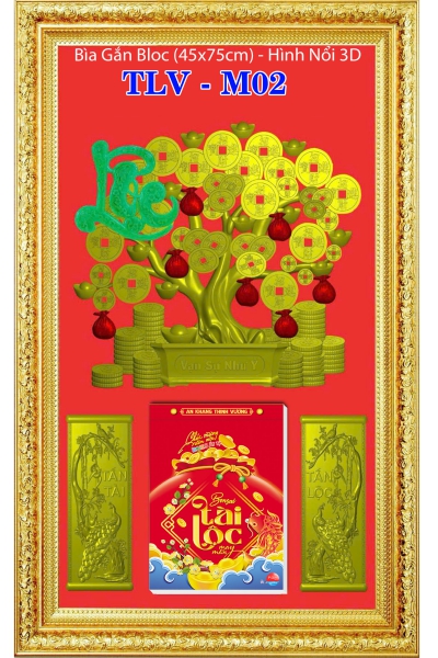 Lịch Phù Điêu Khung Nhựa Lộc Kim Tiền