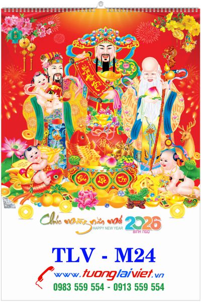 Lịch Treo Trường 7 Tờ Phước Lộc Thọ