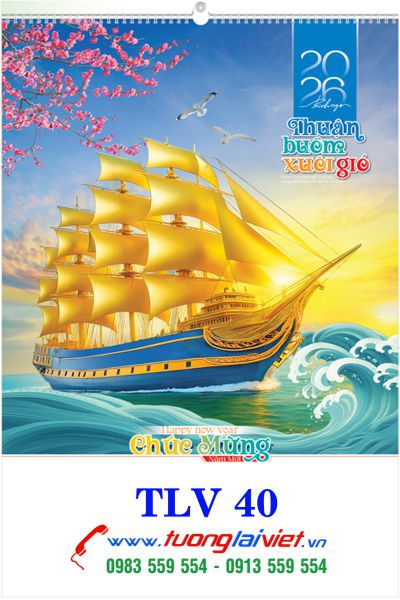 Lịch Treo Trường 7 Tờ Thuận Buồn Xuôi Gió