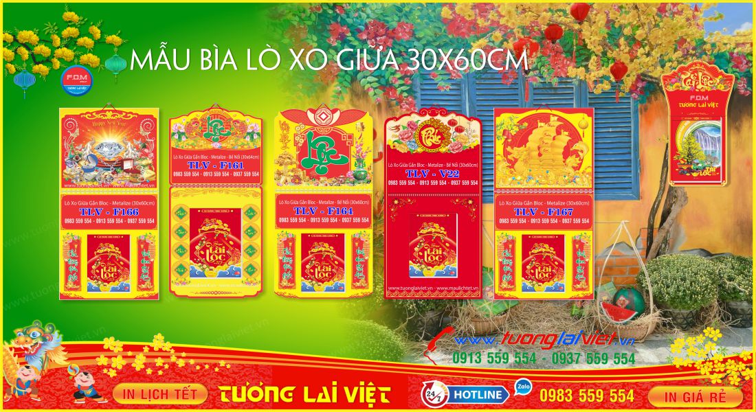 Mẫu Bìa Lịch Lò Xo Giữa Mini